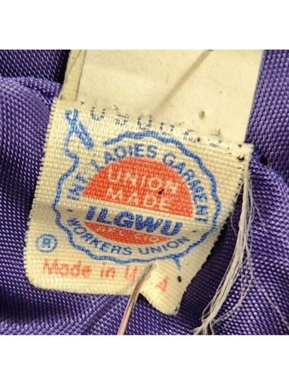 Vintage Royal Blue Union Made Wool Coat Size 9 Double-Breasted USA Made - Picture 5 of 13